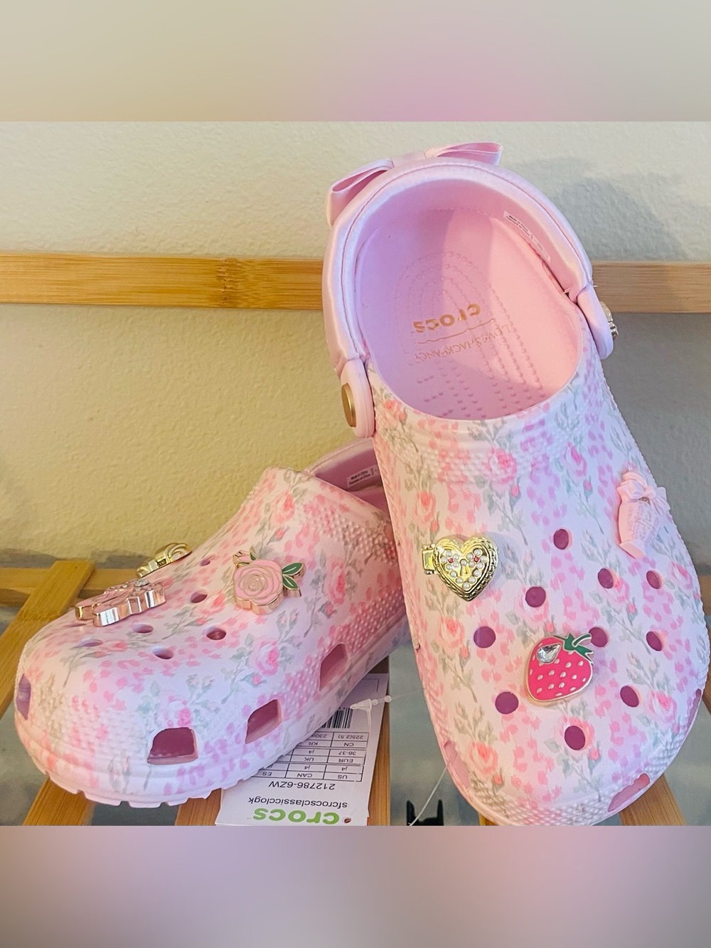 NEW…LoveShackFancy Kids' Pink Floral Classic Clog - Picture 5 of 8